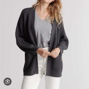 Quince Organic Cotton Oversized Cardigan